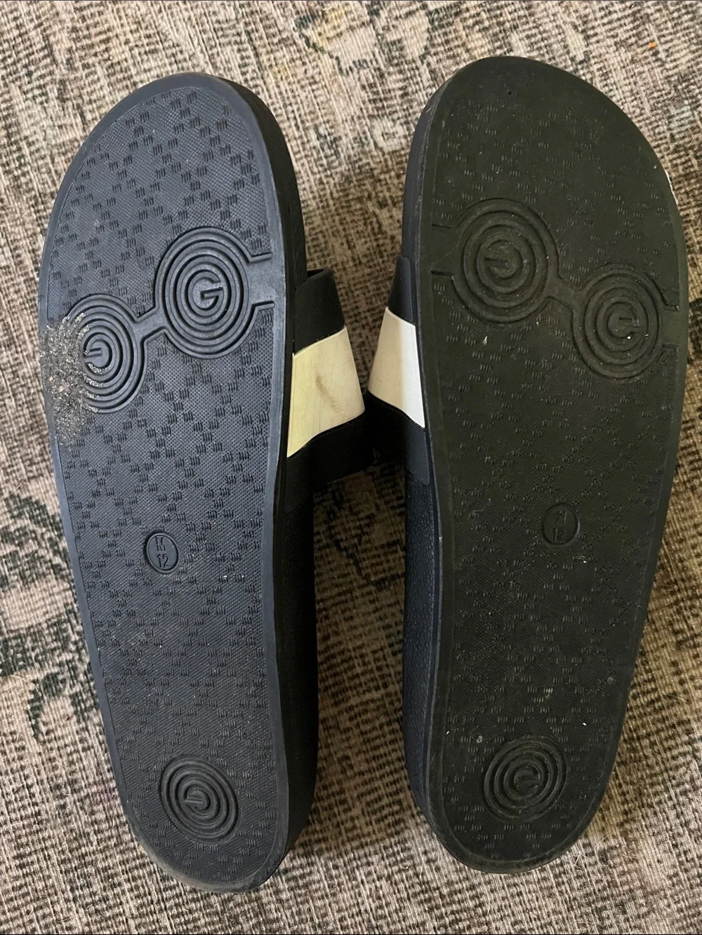 surf style Black and White Slide Sandals